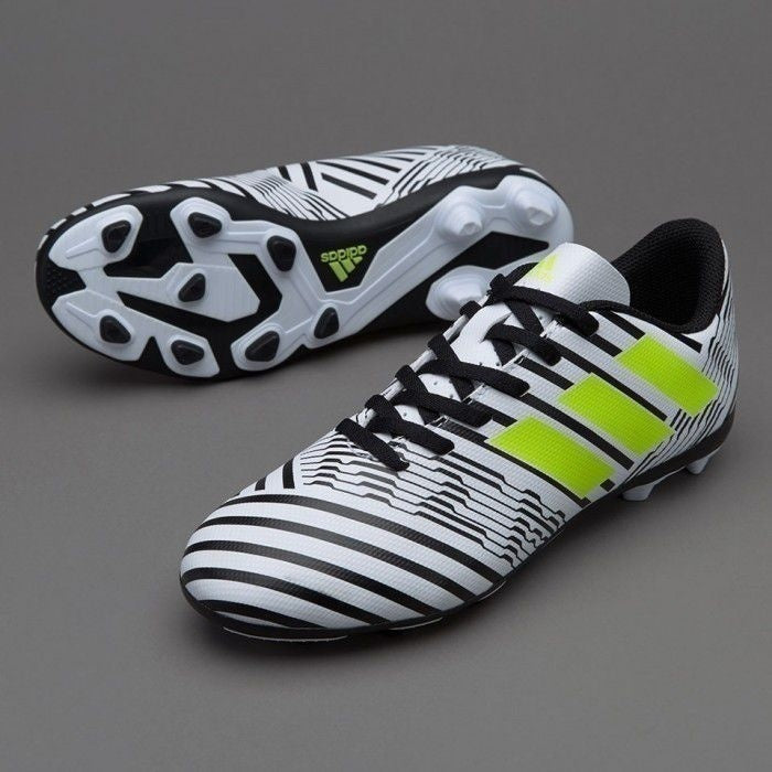 ADIDAS NEMEZIZ 17.4 FG JUNIOR BIANCO NERO TERRENI IN ERBA