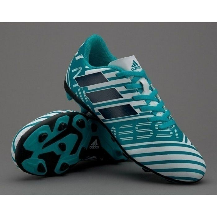 ADIDAS NEMEZIZ MESSI 17.4 FG JUNIOR BIANCO AZZURRO TERRENI ERBA NATURALE