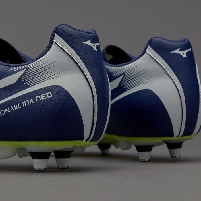 MIZUNO MONARCIDA NEO MIX TERRENO BAGNATO TACCHETTI MISTI AZZURRO GIALLO