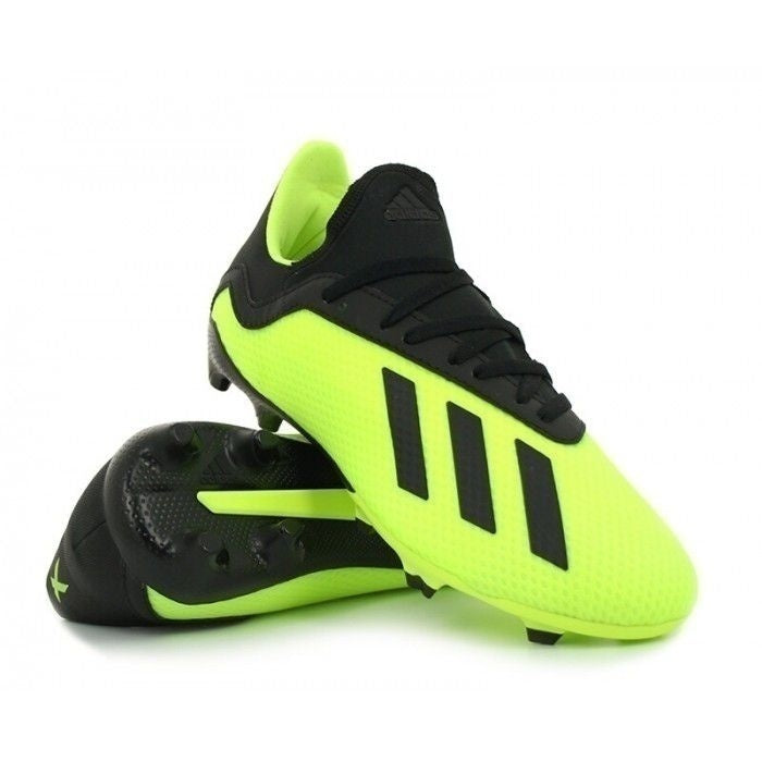 ADIDAS X 18.3 FG JUNIOR GIALLO FLUO NERO SCARPE DA CALCIO PER BAMBINI