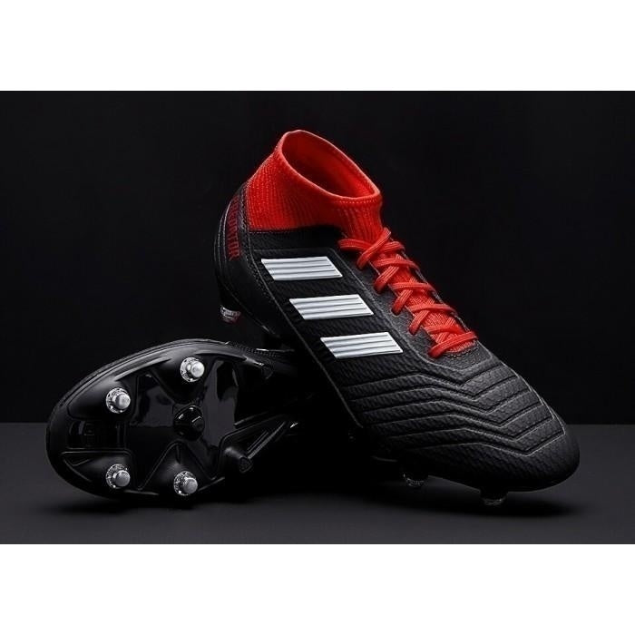 ADIDAS PREDATOR 18.3 SGSCARPE CON TACCHETTI MISTI COLORE NERO ROSSO PER TERRENI ALLENTATI