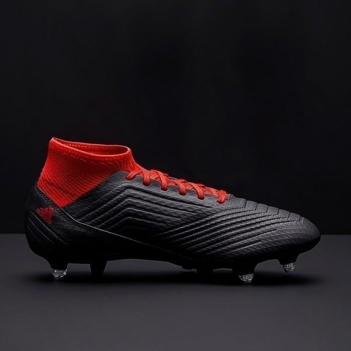 ADIDAS PREDATOR 18.3 SGSCARPE CON TACCHETTI MISTI COLORE NERO ROSSO PER TERRENI ALLENTATI