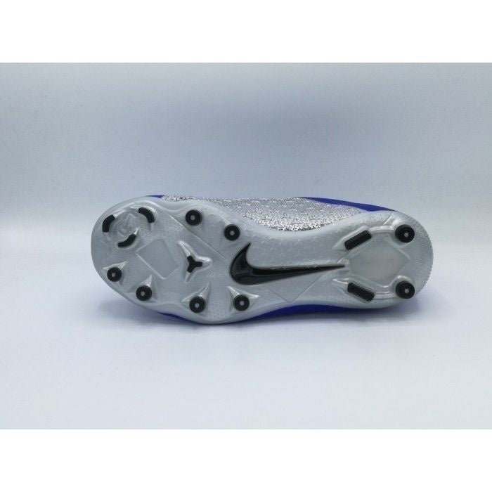 NIKE JR PHANTOM VSN ACADEMY DF FG/MG SCARPETTE DA CALCIO BAMBINO TERRENI IN ERBA ROSSO ARGENTO CALZINO