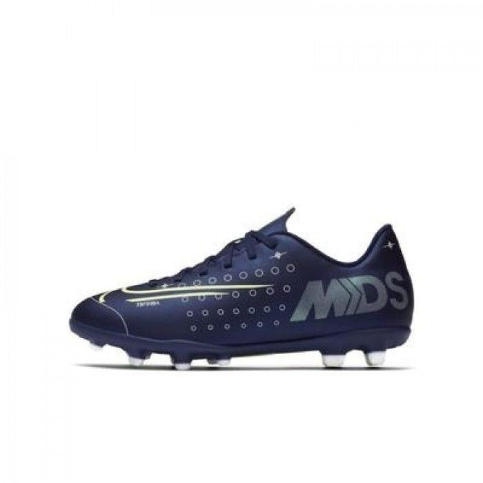 NIKE JR VAPOR 13 ACADEMY MDS FG/MG SCARPE DA CALCIO BAMBINO TERRENI IN ERBA CR7 BLU