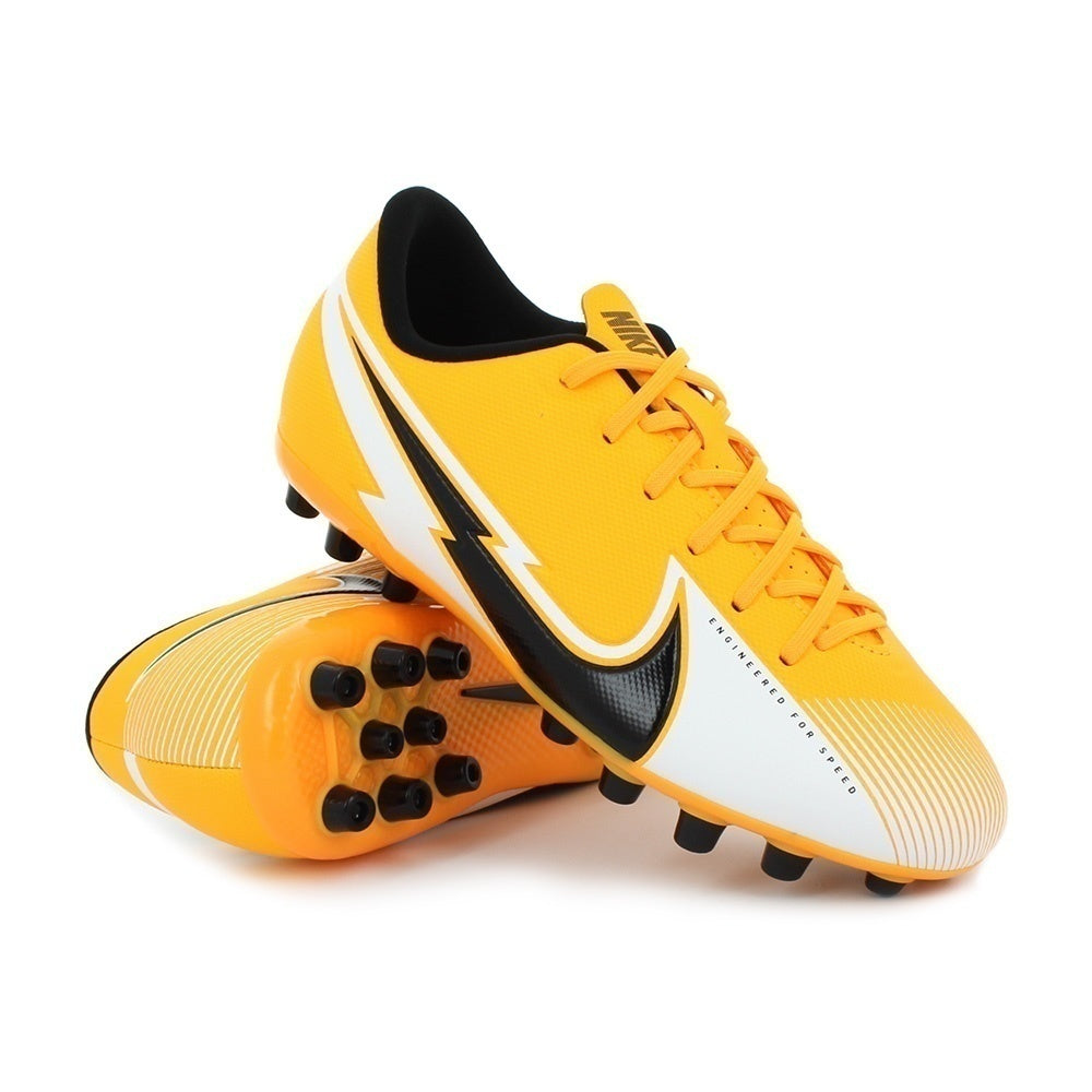 NIKE JR VAPOR 13 ACADEMY AG SCARPE DA CALCIO BAMBINO TERRENI SINTETICI ARANCIONE BIANCO