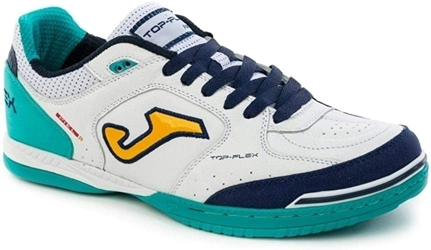 JOMA TOP FLEX 2032 INDOOR FUSAL CALCETTO COLORE BIANCO AZZURRO GIALLO