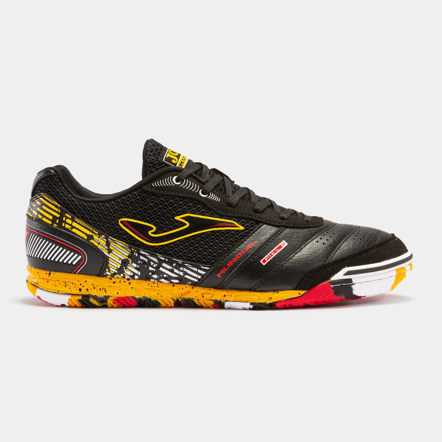 JOMA MUNDIAL INDOOR SCARPA DA FUTSAL NERO GIALLO ROSSO
