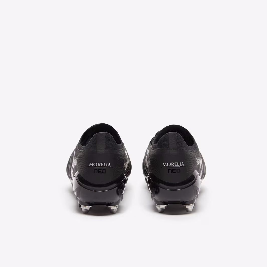 MIZUNO MORELIA NEO IV BETA ELITE MIX SCARPETTE DA CALCIO TERRENI BAGNATI BIANCONERO ARGENTO TACCHETTI INTERCAMBIABILI