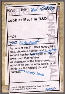 Look at Me, I'm R&D