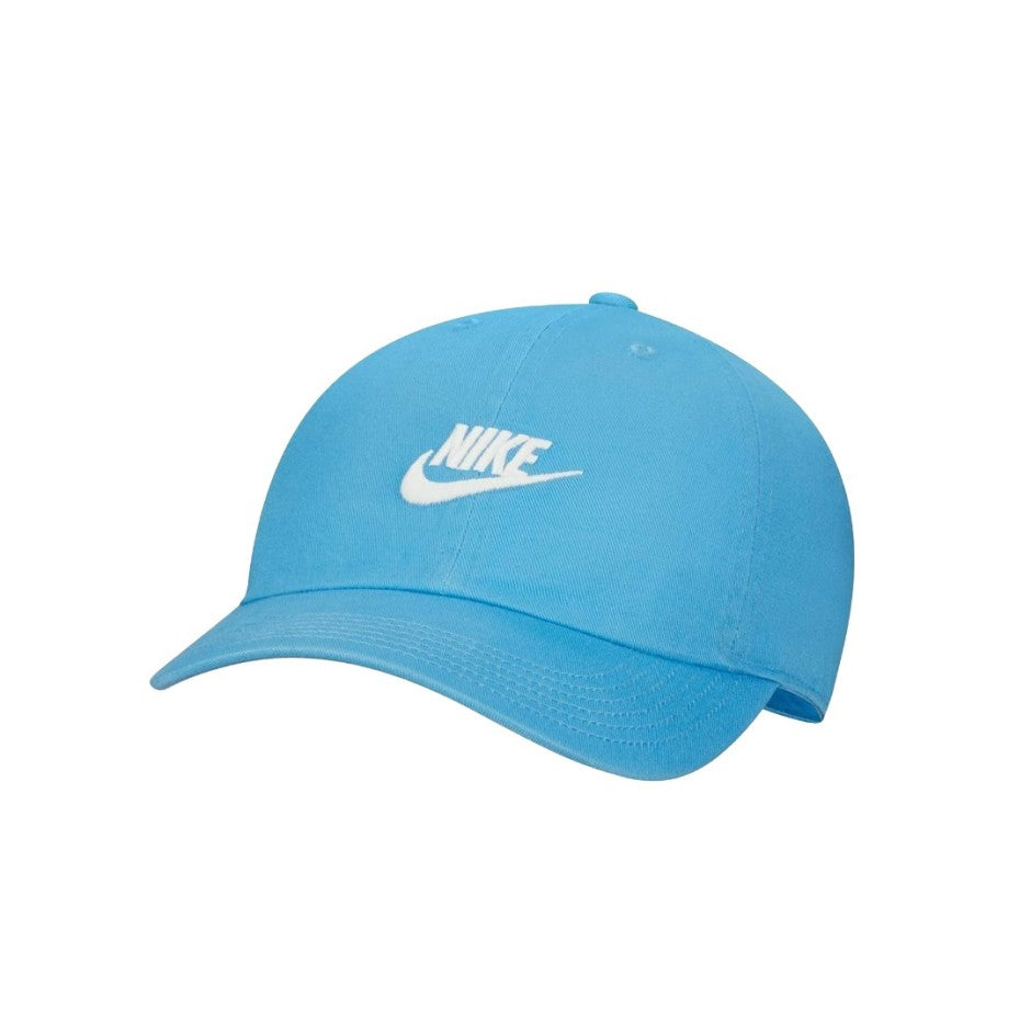 NIKE CAPPELLINO KIDS AJ3651 AZZURRO BIANCO VISIERA BAMBINO JUNIOR REGOLABILE