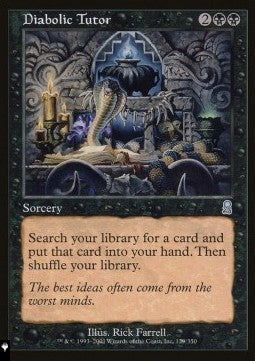Diabolic Tutor - Mystery Booster 2: Reprints from Across Magic's History (Uncommon)