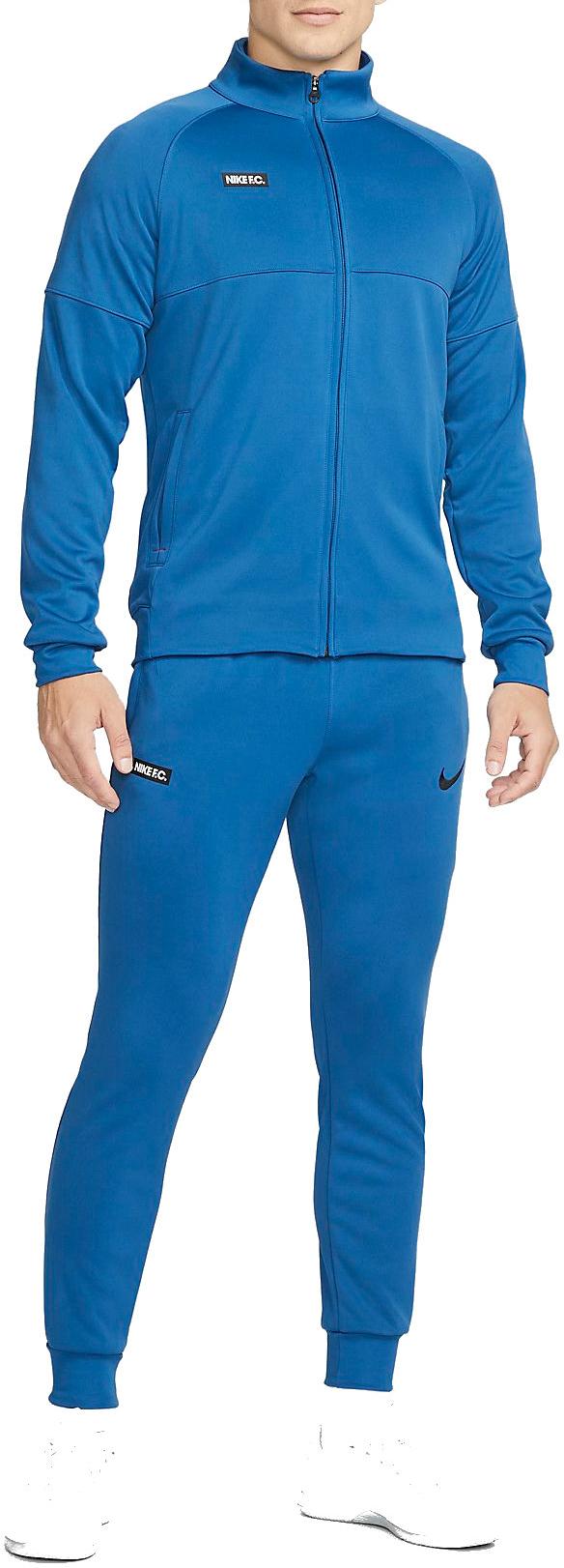 NIKE TUTA COMPLETA DRI-FIT DC9065 CON ZIP COLORE AZZURRO CHIARO