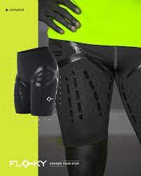 FLOKY ACTIVATOR BIOMECHANICAL SHORTS CALZONCINI SCALDAMUSCOLI PER CALCIO RUNNING NERO PREVENZIONE INFORTUNI