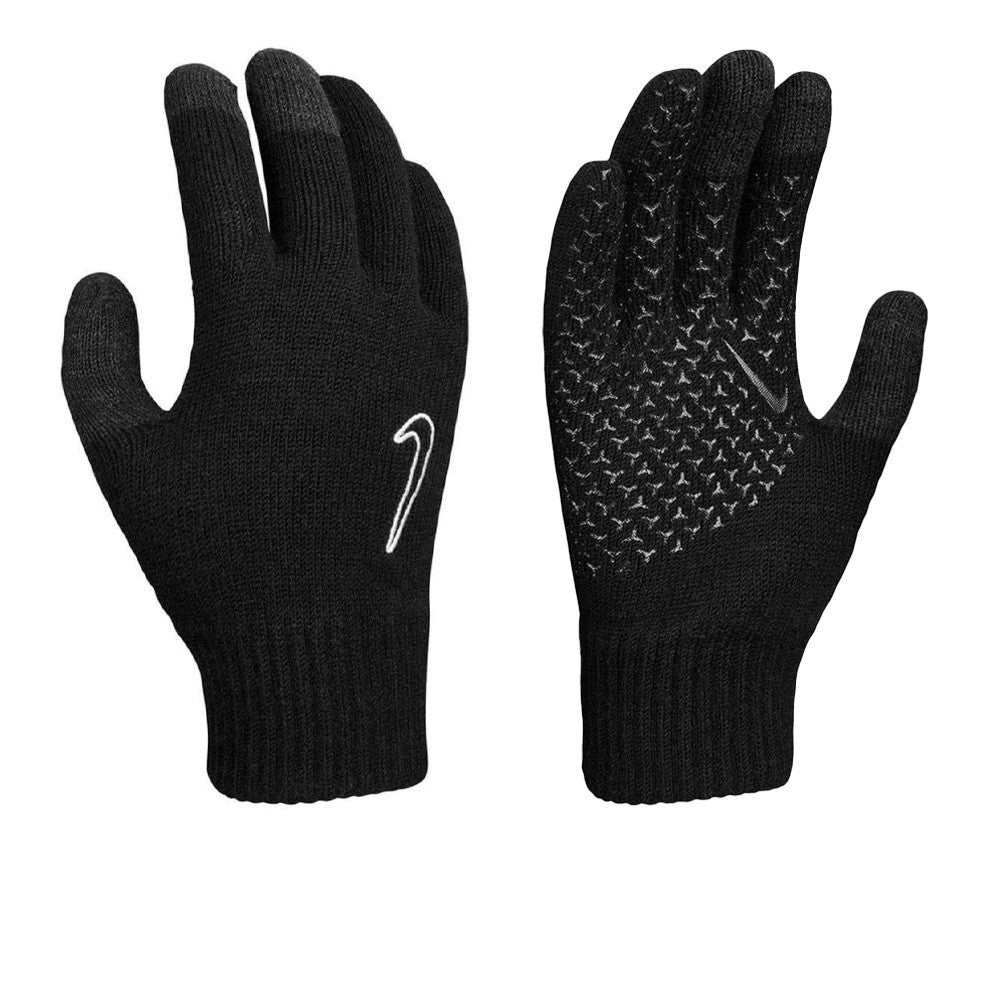 NIKE GUANTI NIKE KNIT GRIP GLOVES LANA NERO BIANCO LANA INVERNO SPORT