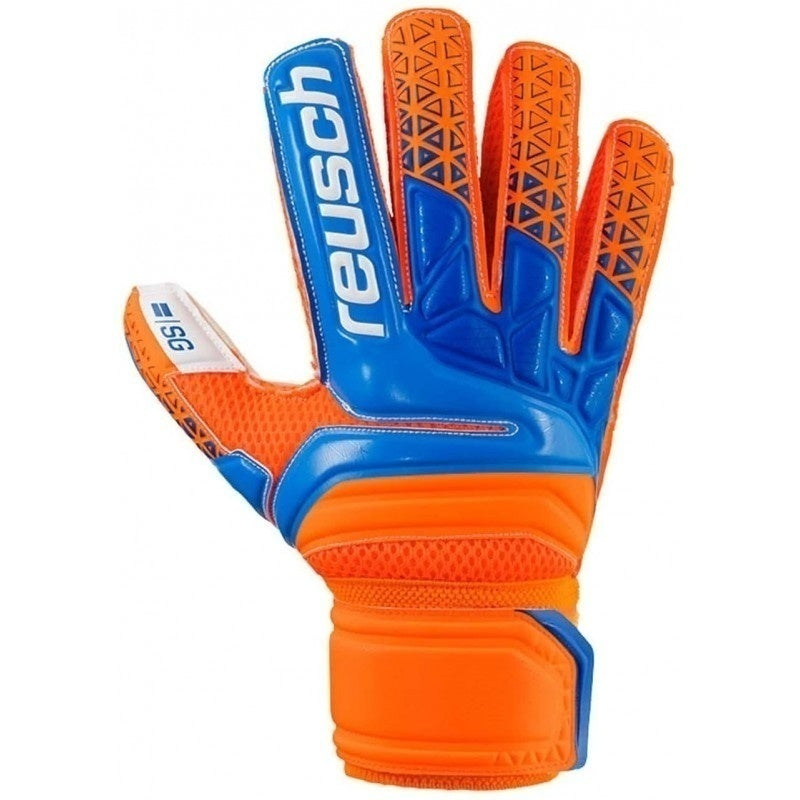 REUSCH PRISMA SG FINGER SUPPORT GUANTI PORTIERE CON STECCHE RANCIONE BLU