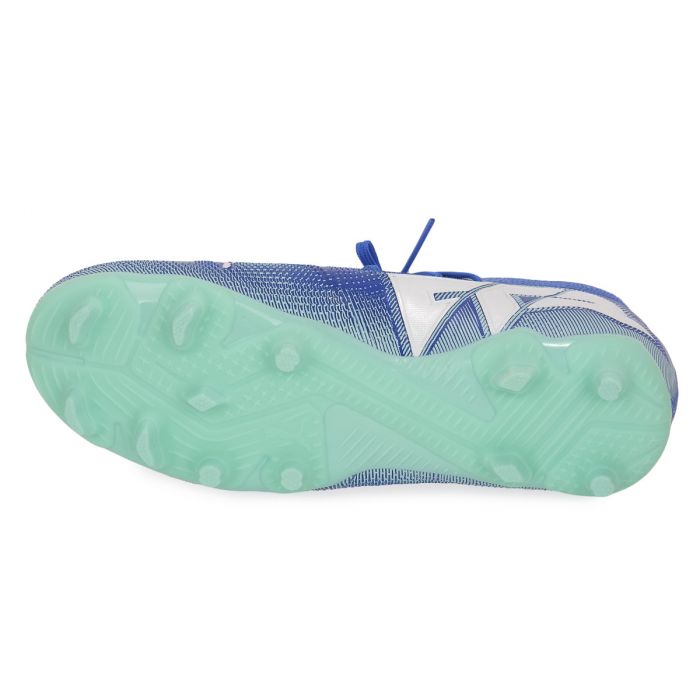 PUMA FUTURE 7 MATCH FG/AG JUNIOR SCARPE DA CALCIO PER BAMBINI BLU VERDE TERRENI IN ERBA