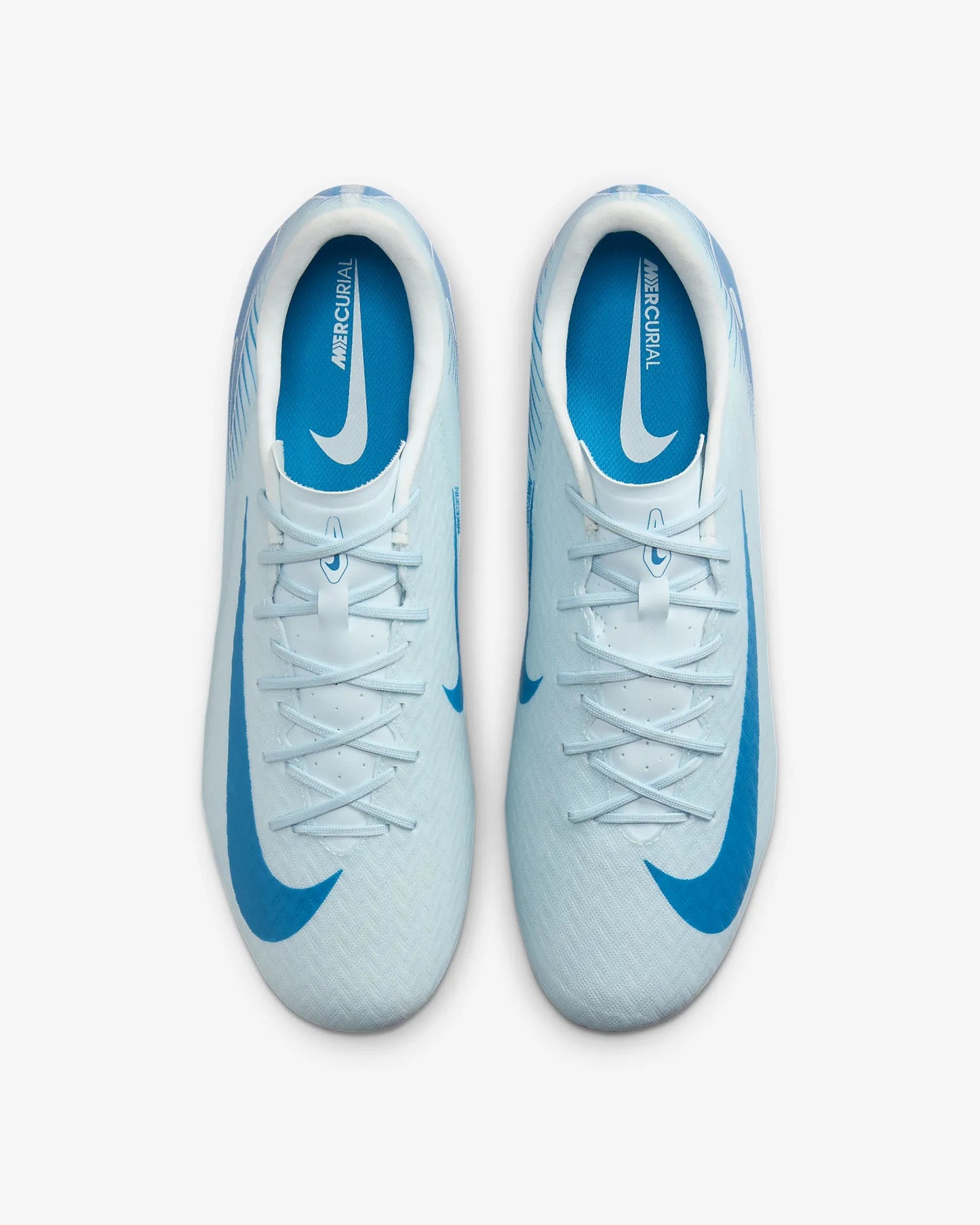 NIKE JR ZOOM VAPOR 16 ACADEMY FG/MG SCARPE DA CALCIO BAMBINO TERRENI IN ERBA AZZURRO BLU