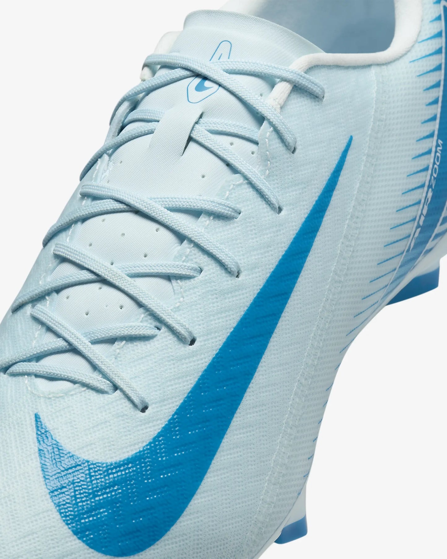 NIKE JR ZOOM VAPOR 16 ACADEMY FG/MG SCARPE DA CALCIO BAMBINO TERRENI IN ERBA AZZURRO BLU
