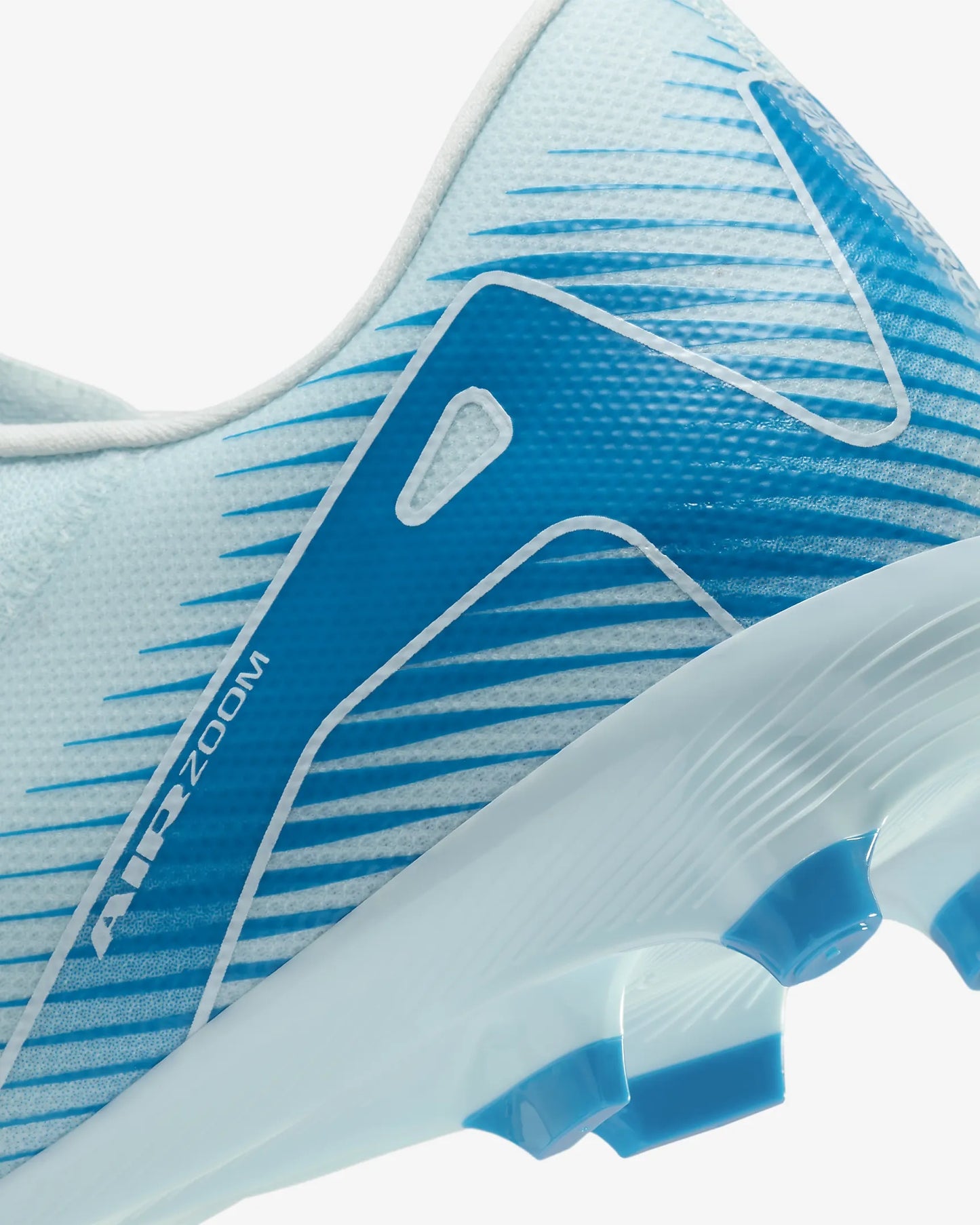 NIKE JR ZOOM VAPOR 16 ACADEMY FG/MG SCARPE DA CALCIO BAMBINO TERRENI IN ERBA AZZURRO BLU