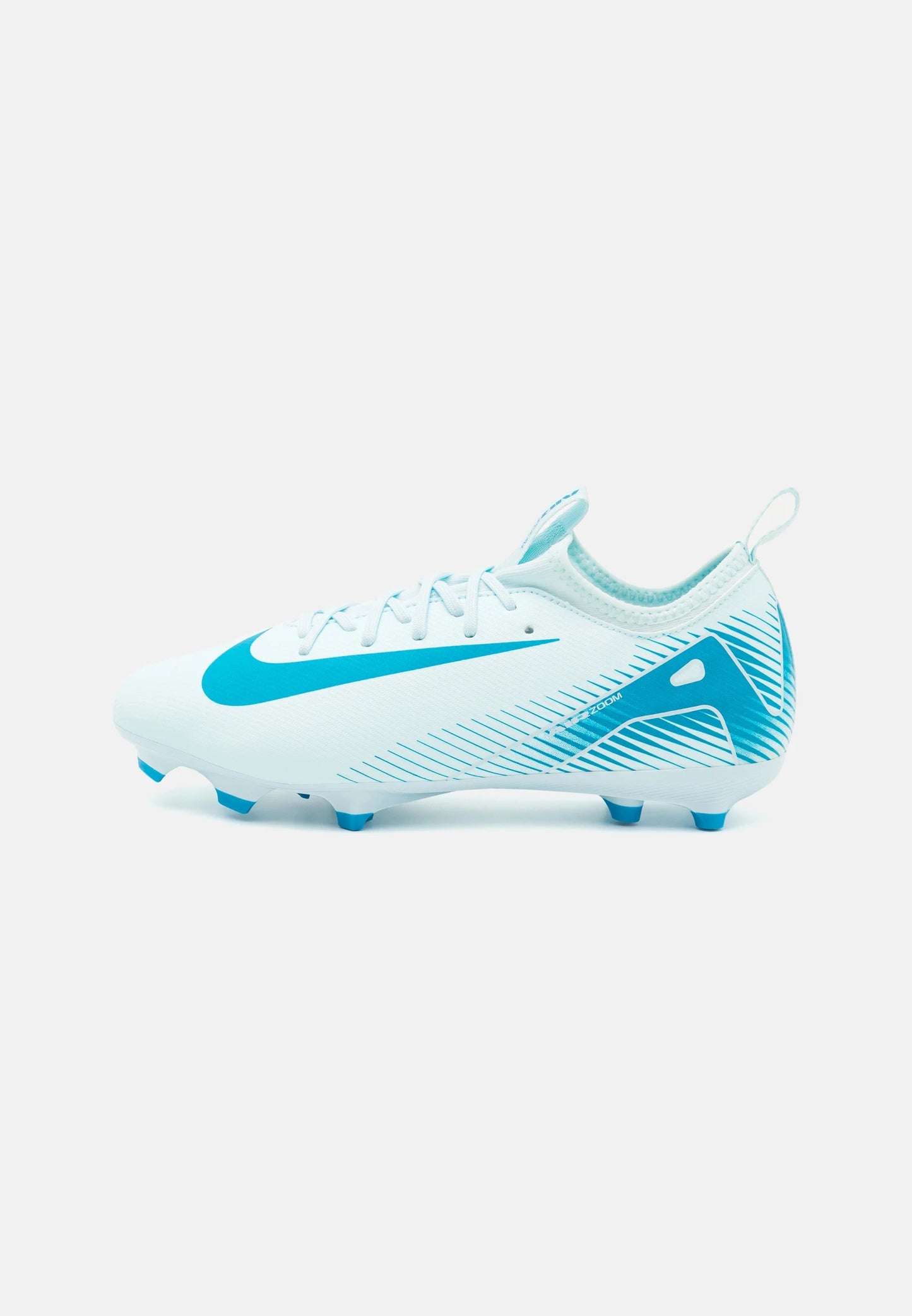 NIKE JR ZOOM VAPOR 16 ACADEMY FG/MG SCARPE DA CALCIO BAMBINO TERRENI IN ERBA AZZURRO BLU