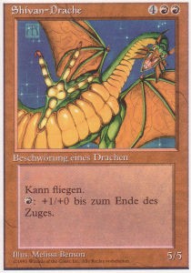 Shivan Dragon - Foreign White Bordered (Rare)