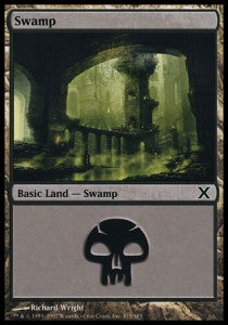Swamp (V.4) - Tenth Edition (Land) [10E-375]