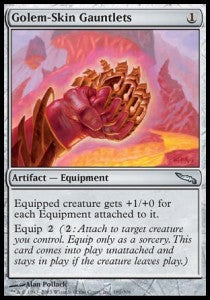 Golem-Skin Gauntlets - Mirrodin (Uncommon) [MRD-181]