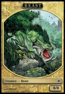 Beast Token (Red, Green, and White 8/8) - Shards of Alara (Token)