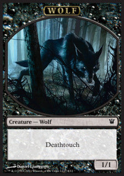 Wolf Token (Black 1/1) - Innistrad (Token) [ISD-T6]