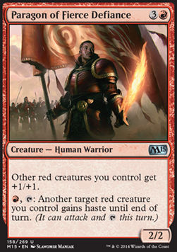 Paragon of Fierce Defiance - Magic 2015 (Uncommon) [M15-158]