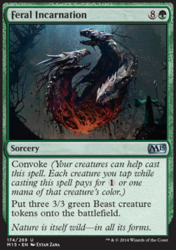 Feral Incarnation - Magic 2015 (Uncommon) [M15-174]
