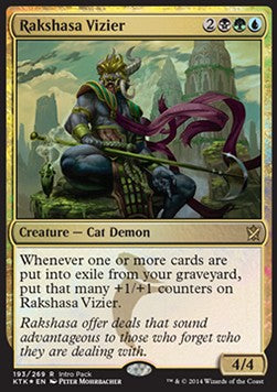 Rakshasa Vizier (V.2) - Khans of Tarkir: Promos (Rare) [PKTK-193]