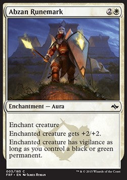 Abzan Runemark - Fate Reforged (Common) [FRF-3]