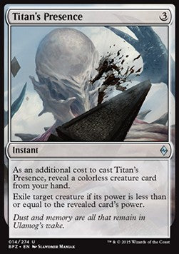 Titan's Presence - Battle for Zendikar (Uncommon) [BFZ-14]