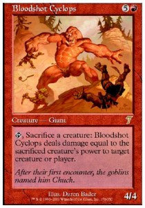 Bloodshot Cyclops - Seventh Edition (Rare) [7ED-176]