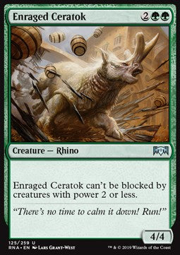 Enraged Ceratok - Ravnica Allegiance (Uncommon) [RNA-125]