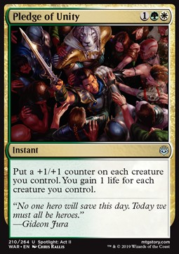 Pledge of Unity - War of the Spark (Uncommon) [WAR-210]
