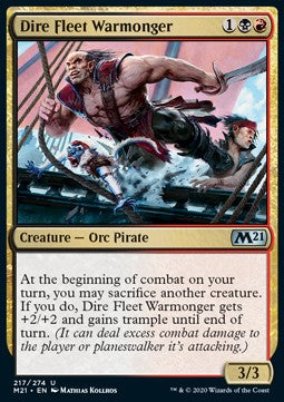 Dire Fleet Warmonger - Core 2021 (Uncommon) [M21-217]