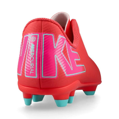 NIKE JR VAPOR 16 CLUB FG/MG SCARPETTE DA CALCIO BAMBINO TERRENI IN ERBA ROSSO CELESTE