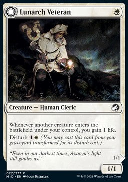 Lunarch Veteran // Luminous Phantom - Innistrad: Midnight Hunt (Common) [MID-27]