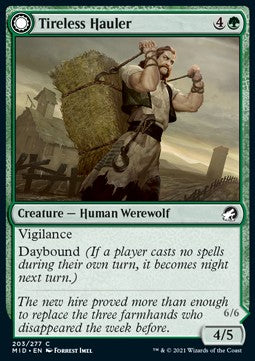 Tireless Hauler // Dire-Strain Brawler - Innistrad: Midnight Hunt (Common) [MID-203]