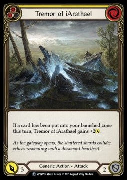 Tremor of iArathael (Yellow) (Rainbow Foil) - Monarch - Unlimited (Rare) [MON-U-MON255]