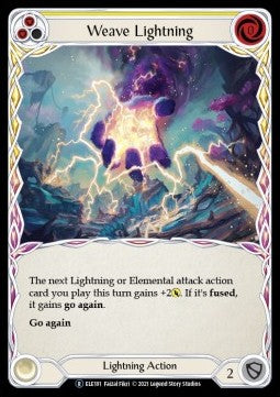 Weave Lightning (Yellow) (Rainbow Foil) - Tales of Aria - Unlimited (Rare) [ELE-U-ELE181]
