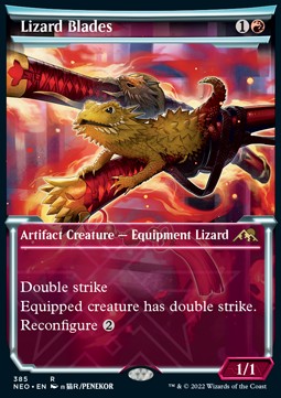 Lizard Blades (V.1) - Kamigawa: Neon Dynasty: Extras (Rare) [XNEO-385]