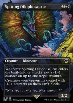 Spitting Dilophosaurus (V.1) - Universes Beyond: Jurassic World Collection (Rare) [REX-3]