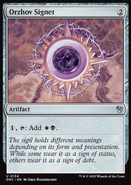Orzhov Signet - Commander: Aetherdrift (Uncommon) [DRC-134]