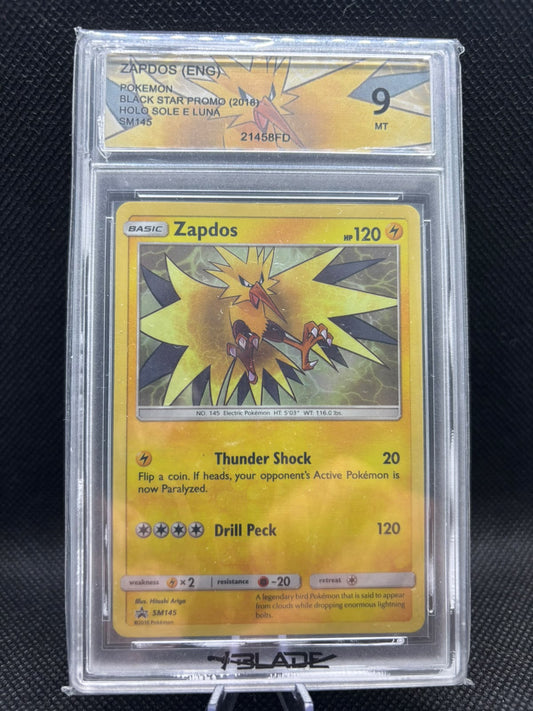 ZAPDOS SM BLACK STAR PROMO ITALIANA GRADATA 9 DA BLADE