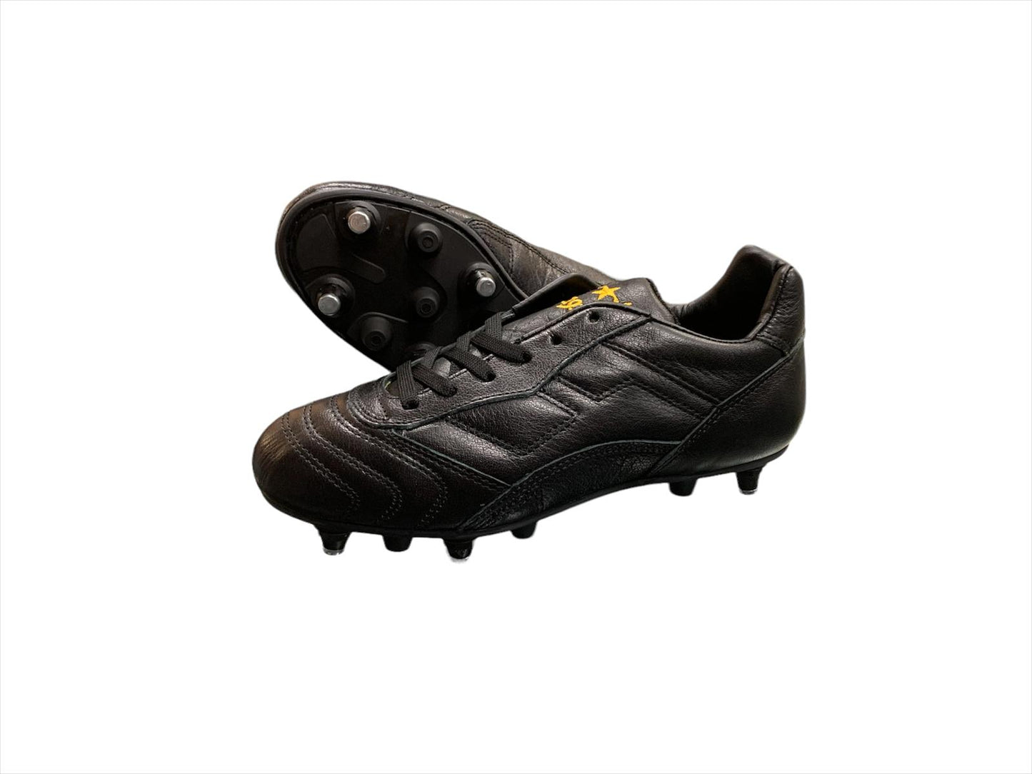 CINQUESTELLE TORO MIX SCARPA ARTIGIANALE VERA PELLE DI VITELLO MADE IN ITALY NERO TACCHETTI MISTI