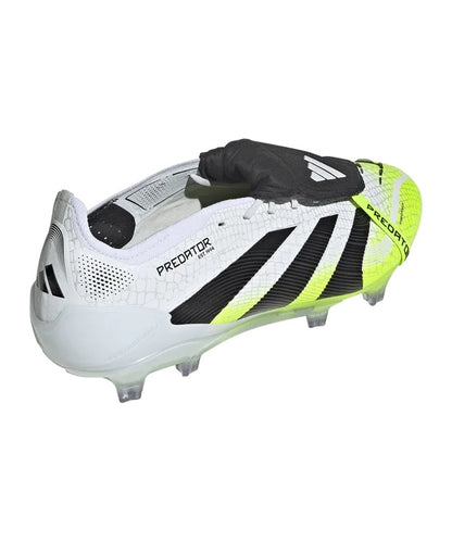 ADIDAS PREDATOR ELITE FG FT SCARPE DA CALCIO BIANCO/NERO/GIALLO FLUO CON LINGUETTA TERRENI IN ERBA NATURALE