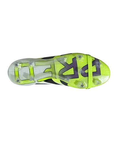ADIDAS PREDATOR ELITE FG FT SCARPE DA CALCIO BIANCO/NERO/GIALLO FLUO CON LINGUETTA TERRENI IN ERBA NATURALE